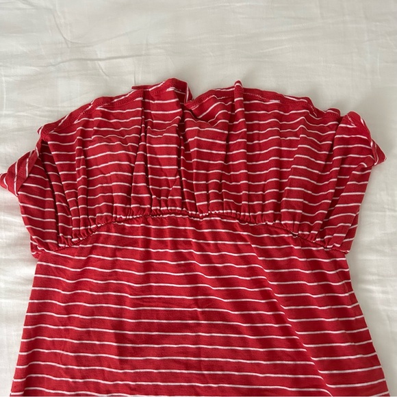 Striped Tube Top w/ Ruffle Layer - Picture 2 of 3